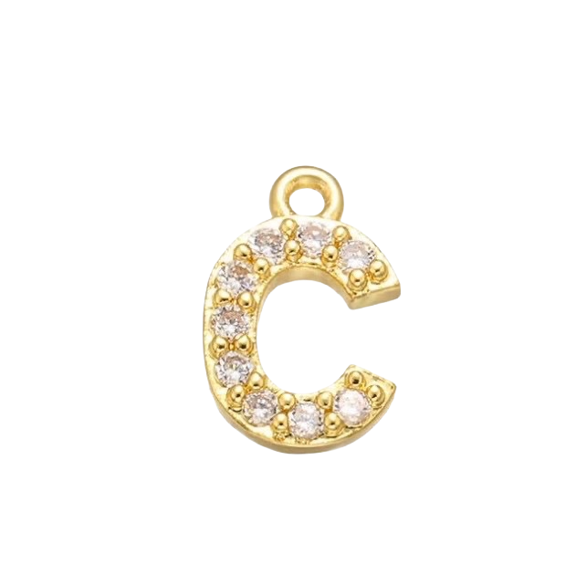 Charm Lettre strass
