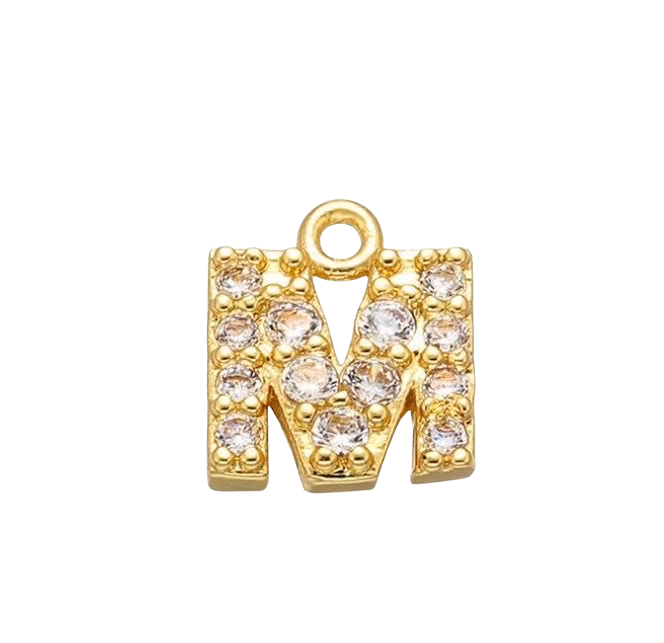 Charm Lettre strass