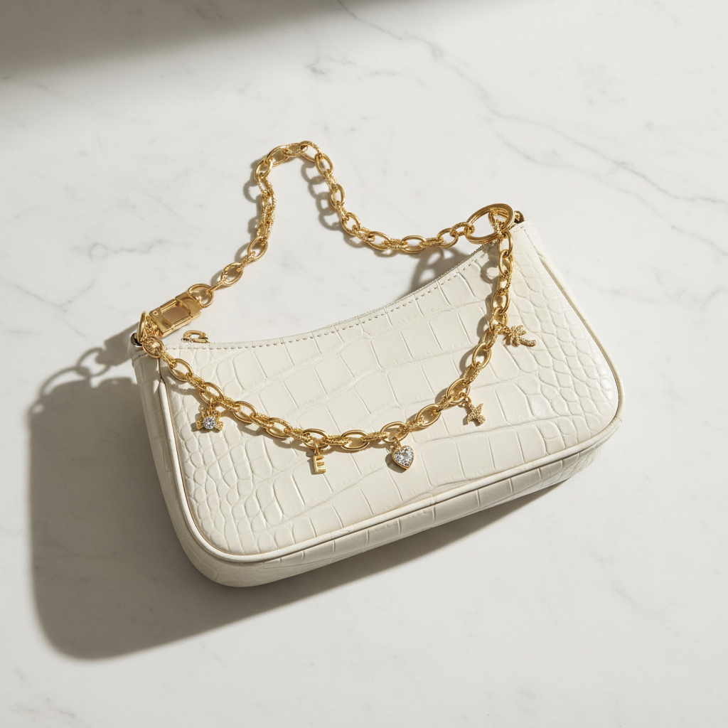 Chaîne de sac Icône – Lifestyle sac blanc posé
