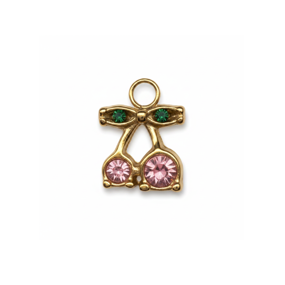 Charm Cerise Strass - Rose