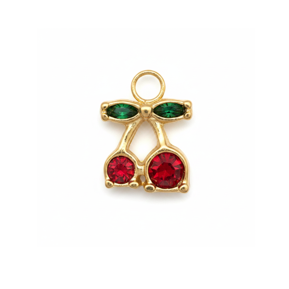 Charm Cerise Strass - Rouge