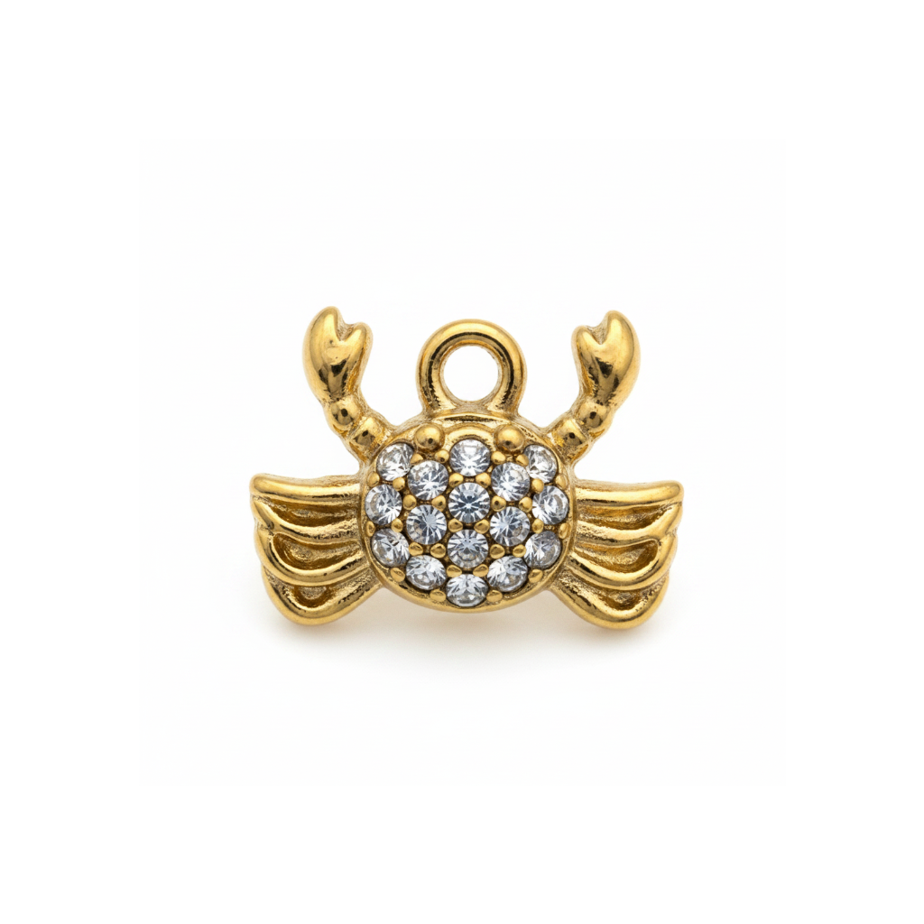 Charm Crabe Strass - Clair