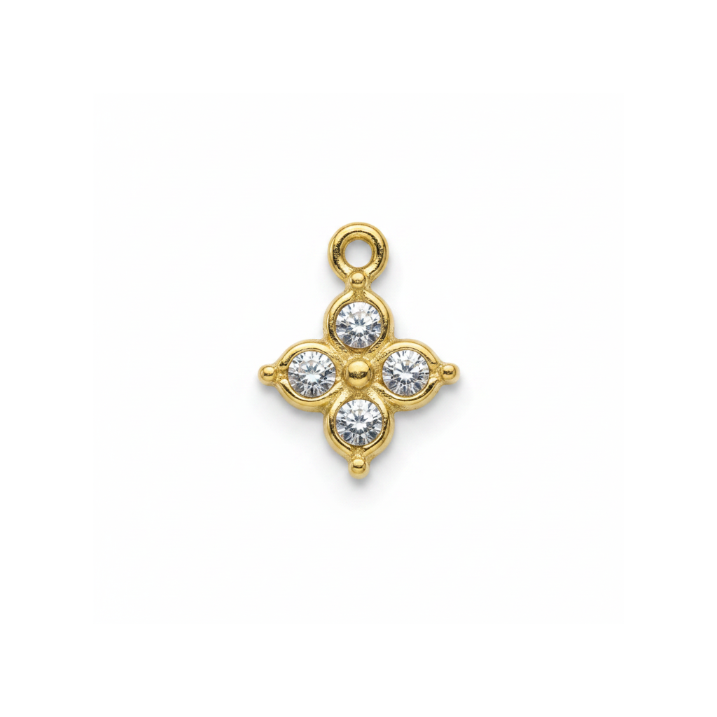 Charm Trèfle Zircon