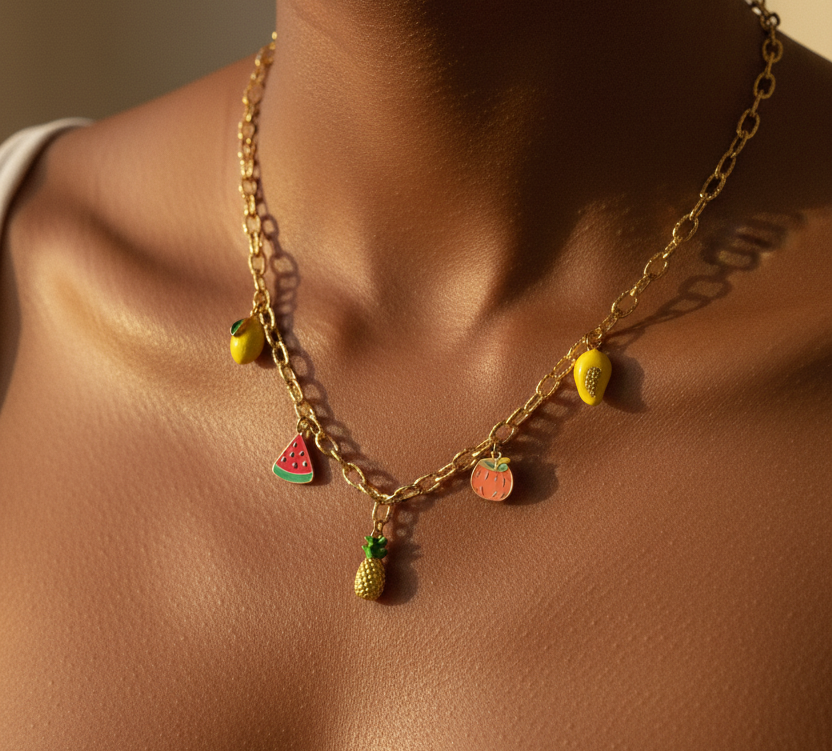 Collier Evidence - lifestyle décolleté peau noire