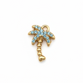 Palmier Strass - Bleu clair