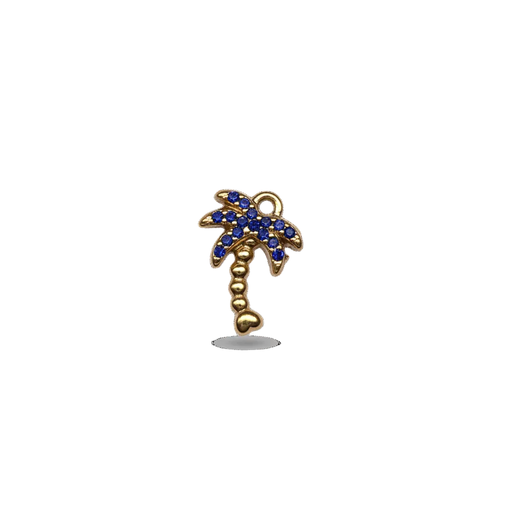 Palmier Strass - Bleu