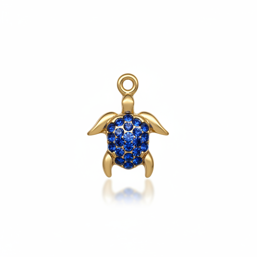 Tortue Strass - Bleu