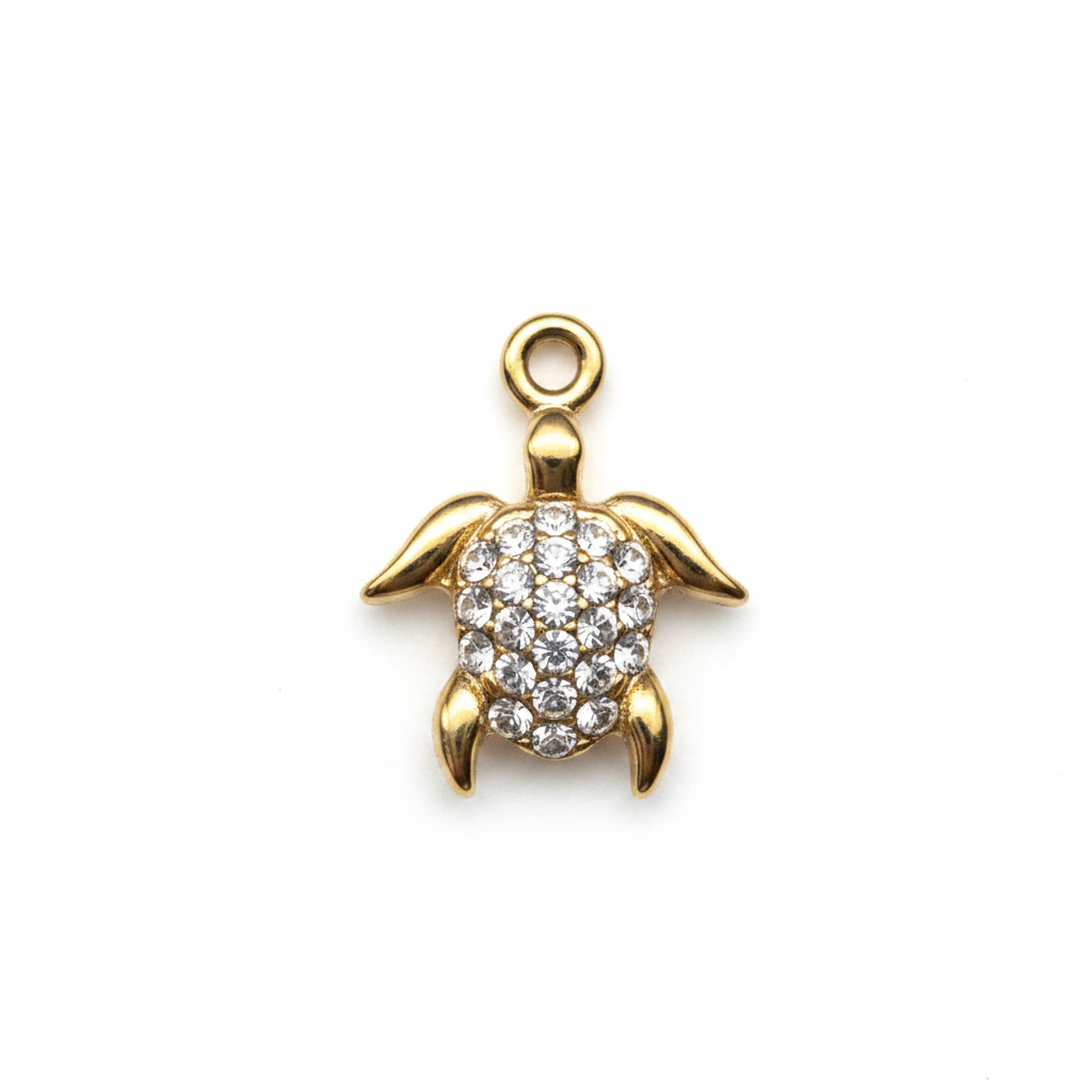 Tortue Strass - Clair